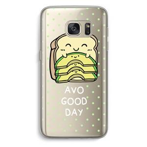 CaseCompany Avo Good Day: Samsung Galaxy S7 Transparant Hoesje