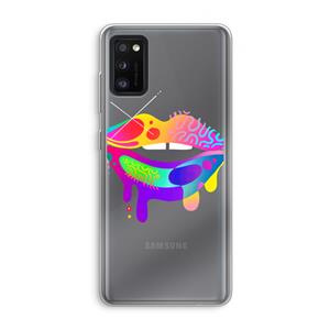 CaseCompany Lip Palette: Samsung Galaxy A41 Transparant Hoesje