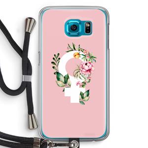 CaseCompany Venus: Samsung Galaxy S6 Transparant Hoesje met koord
