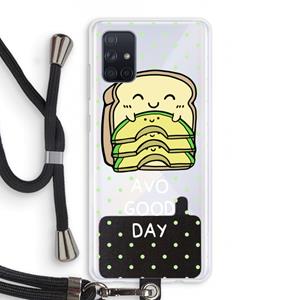 CaseCompany Avo Good Day: Samsung Galaxy A71 Transparant Hoesje met koord