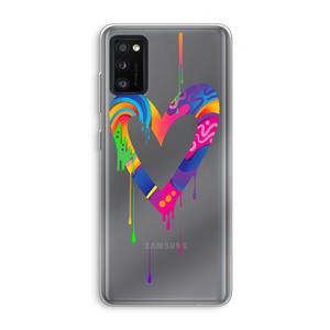 CaseCompany Melts My Heart: Samsung Galaxy A41 Transparant Hoesje
