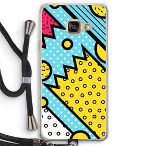 CaseCompany Pop Art #1: Samsung Galaxy A3 (2016) Transparant Hoesje met koord