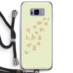 CaseCompany Falling Leaves: Samsung Galaxy S8 Plus Transparant Hoesje met koord