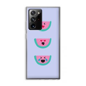 CaseCompany Smiley watermeloen: Samsung Galaxy Note 20 Ultra / Note 20 Ultra 5G Transparant Hoesje