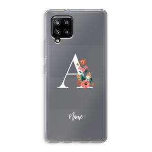 CaseCompany Pink Bouquet: Samsung Galaxy A42 5G Transparant Hoesje