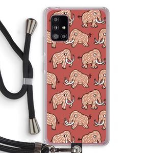 CaseCompany Mammoet: Samsung Galaxy A51 5G Transparant Hoesje met koord