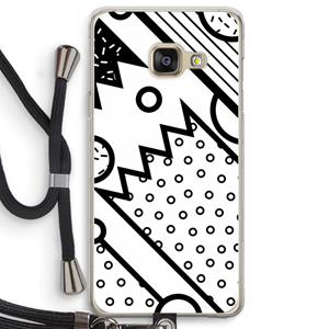 CaseCompany Pop Art #4: Samsung Galaxy A3 (2016) Transparant Hoesje met koord