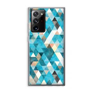 CaseCompany Gekleurde driehoekjes blauw: Samsung Galaxy Note 20 Ultra / Note 20 Ultra 5G Transparant Hoesje
