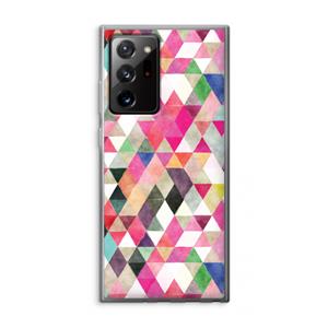 CaseCompany Gekleurde driehoekjes: Samsung Galaxy Note 20 Ultra / Note 20 Ultra 5G Transparant Hoesje