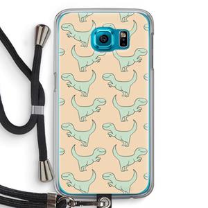 CaseCompany Dinos: Samsung Galaxy S6 Transparant Hoesje met koord