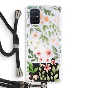 CaseCompany Botanical sweet flower heaven: Samsung Galaxy A71 Transparant Hoesje met koord
