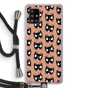 CaseCompany Kat: Samsung Galaxy A51 5G Transparant Hoesje met koord