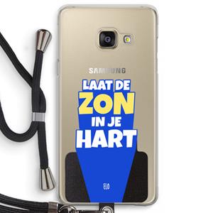 CaseCompany Laat de zon in je hart: Samsung Galaxy A3 (2016) Transparant Hoesje met koord