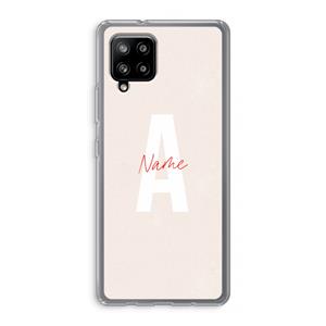 CaseCompany Strawberry Milkshake: Samsung Galaxy A42 5G Transparant Hoesje