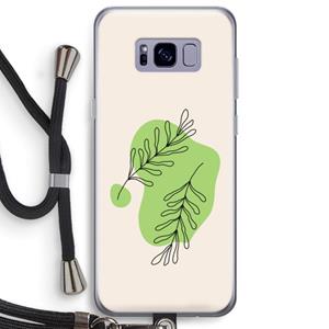 CaseCompany Beleaf in you: Samsung Galaxy S8 Plus Transparant Hoesje met koord