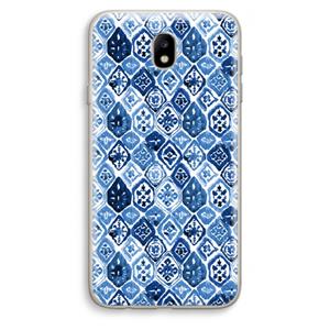 CaseCompany Blauw motief: Samsung Galaxy J7 (2017) Transparant Hoesje