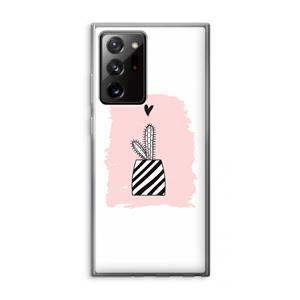 CaseCompany Zwart-wit cactus: Samsung Galaxy Note 20 Ultra / Note 20 Ultra 5G Transparant Hoesje