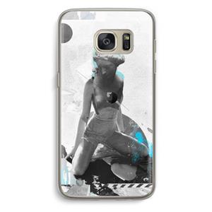 CaseCompany I will not feel a thing: Samsung Galaxy S7 Transparant Hoesje