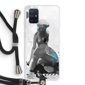 CaseCompany I will not feel a thing: Samsung Galaxy A71 Transparant Hoesje met koord