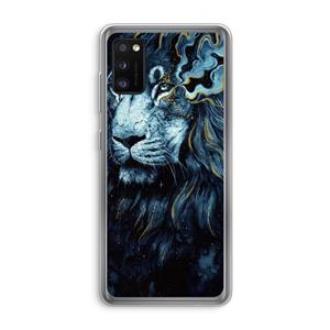 CaseCompany Darkness Lion: Samsung Galaxy A41 Transparant Hoesje