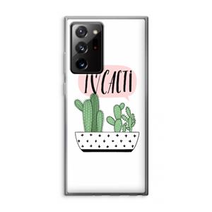 CaseCompany I love cacti: Samsung Galaxy Note 20 Ultra / Note 20 Ultra 5G Transparant Hoesje