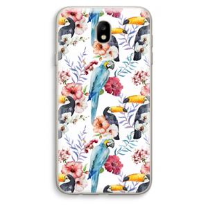 CaseCompany Bloemen tukan: Samsung Galaxy J7 (2017) Transparant Hoesje