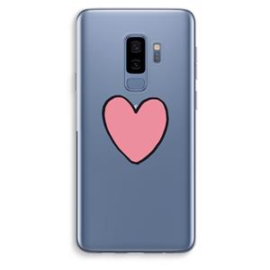 CaseCompany Hartje: Samsung Galaxy S9 Plus Transparant Hoesje