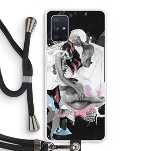 CaseCompany Camouflage de sommeil: Samsung Galaxy A71 Transparant Hoesje met koord