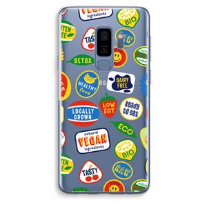CaseCompany Fruitsticker: Samsung Galaxy S9 Plus Transparant Hoesje