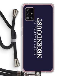 CaseCompany Blijve plakken in Negenduust: Samsung Galaxy A51 5G Transparant Hoesje met koord
