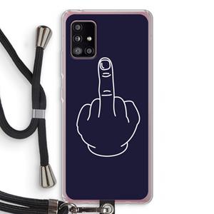 CaseCompany F**k U: Samsung Galaxy A51 5G Transparant Hoesje met koord