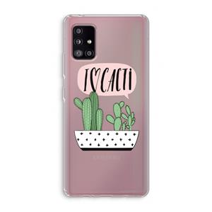 CaseCompany I love cacti: Samsung Galaxy A51 5G Transparant Hoesje