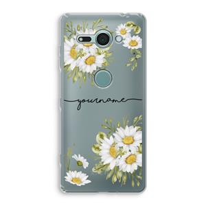 CaseCompany Daisies: Sony Xperia XZ2 Compact Transparant Hoesje