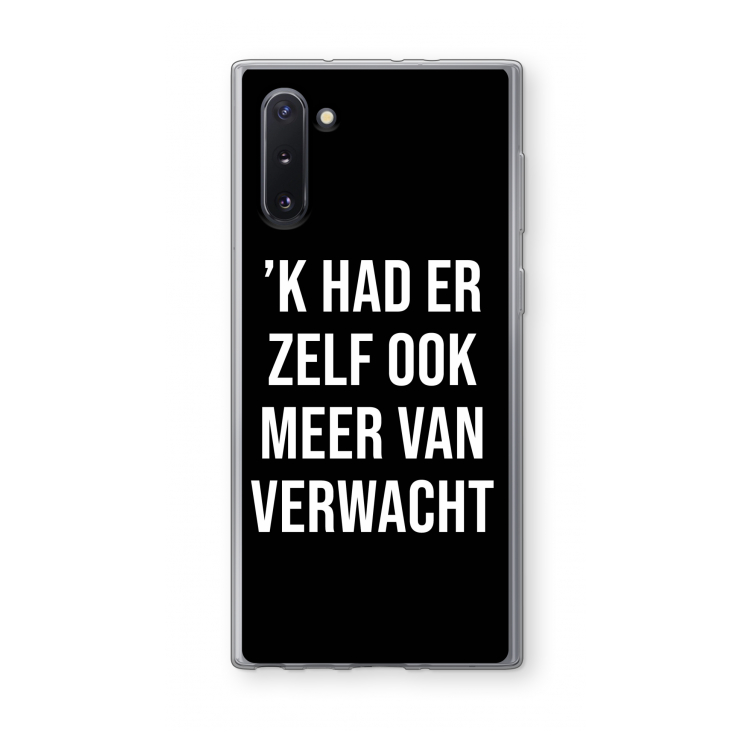 CaseCompany Meer verwacht - Zwart: Samsung Galaxy Note 10 Transparant Hoesje