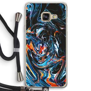 CaseCompany Black Unicorn: Samsung Galaxy A3 (2016) Transparant Hoesje met koord