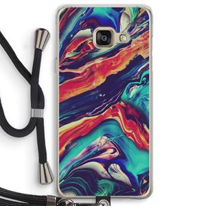 CaseCompany Chameleon Sun: Samsung Galaxy A3 (2016) Transparant Hoesje met koord
