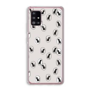 CaseCompany Miauw: Samsung Galaxy A51 5G Transparant Hoesje
