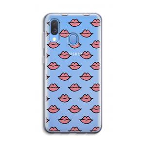 CaseCompany Lipjes: Samsung Galaxy A40 Transparant Hoesje