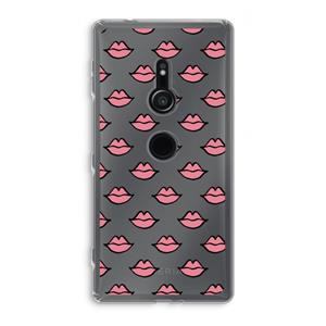 CaseCompany Lipjes: Sony Xperia XZ2 Transparant Hoesje
