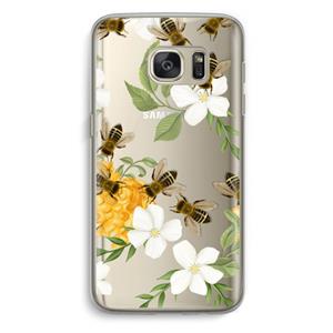 CaseCompany No flowers without bees: Samsung Galaxy S7 Transparant Hoesje