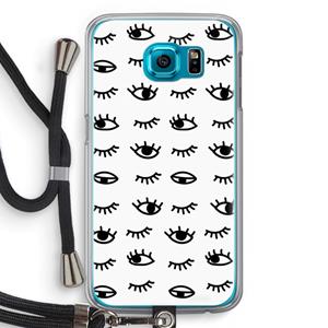 CaseCompany Eye pattern #2: Samsung Galaxy S6 Transparant Hoesje met koord