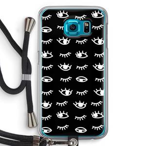 CaseCompany Eye pattern #3: Samsung Galaxy S6 Transparant Hoesje met koord
