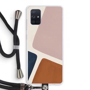 CaseCompany Geo #2: Samsung Galaxy A71 Transparant Hoesje met koord
