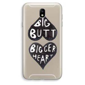 CaseCompany Big butt bigger heart: Samsung Galaxy J7 (2017) Transparant Hoesje