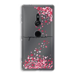 CaseCompany Hartjes en kusjes: Sony Xperia XZ2 Transparant Hoesje