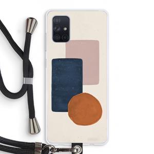 CaseCompany Geo #3: Samsung Galaxy A71 Transparant Hoesje met koord