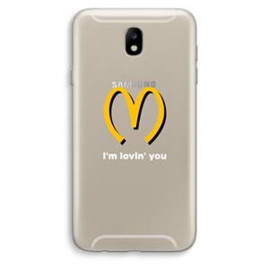 CaseCompany I'm lovin' you: Samsung Galaxy J7 (2017) Transparant Hoesje