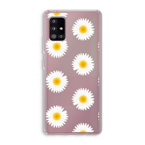 CaseCompany Margrietjes: Samsung Galaxy A51 5G Transparant Hoesje