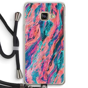 CaseCompany Electric Times: Samsung Galaxy A3 (2016) Transparant Hoesje met koord