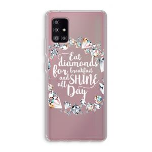 CaseCompany Diamonds: Samsung Galaxy A51 5G Transparant Hoesje